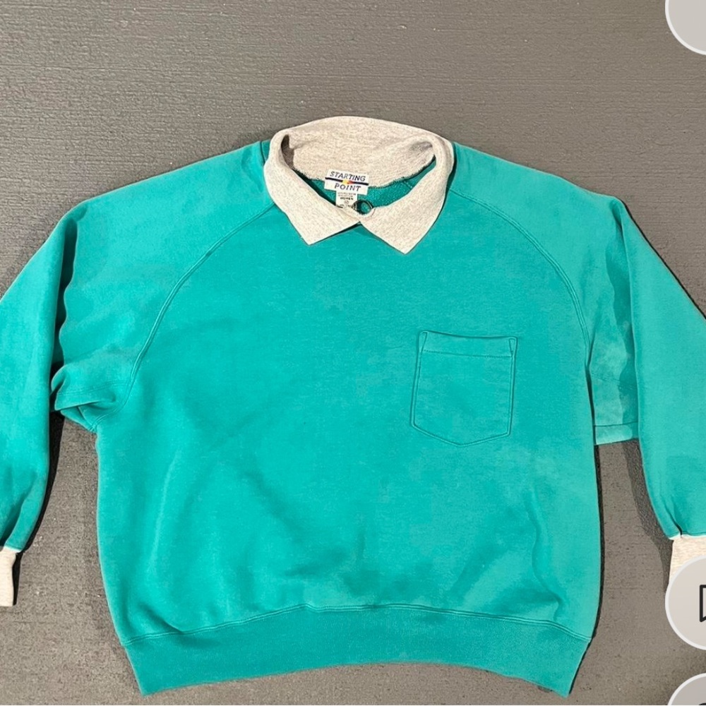 Vintage sweatshirt with collar